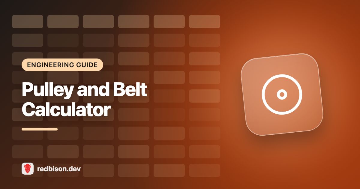 Illustration for the Pulley and Belt Calculator guide