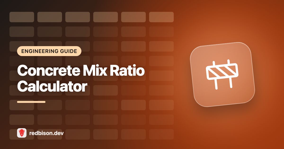 Illustration for the Concrete Mix Ratio Calculator guide