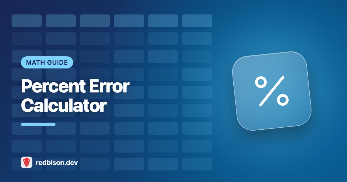 Illustration for the Percent Error Calculator guide