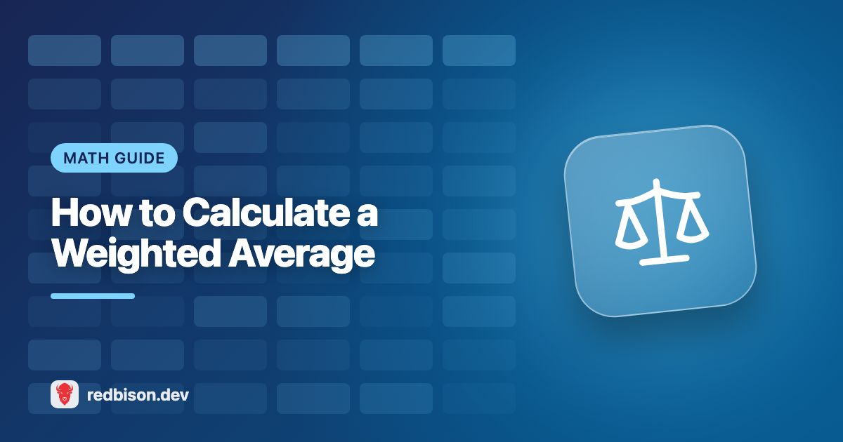 Illustration for the Weighted Average Calculator guide