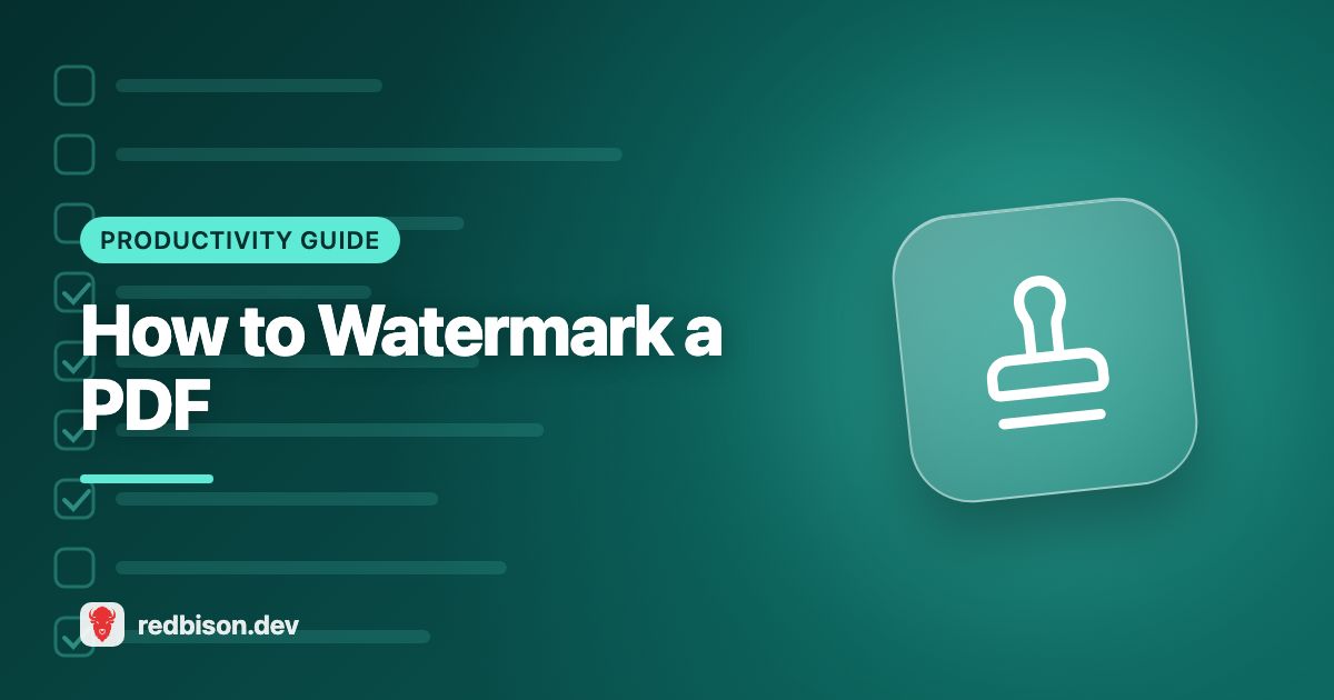 Illustration for the Add a Watermark to PDF guide