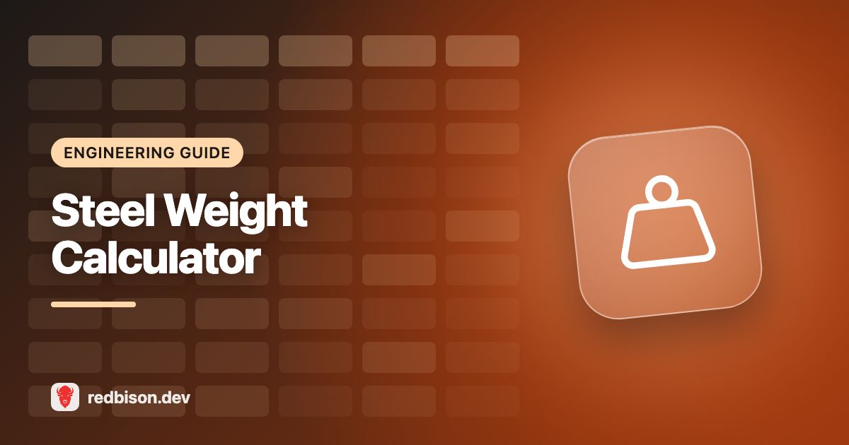 Illustration for the Steel Weight Calculator guide