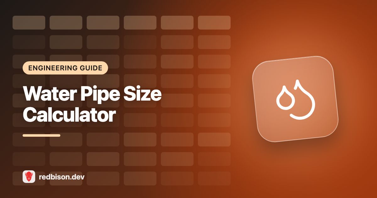 Illustration for the Water Pipe Size Calculator guide